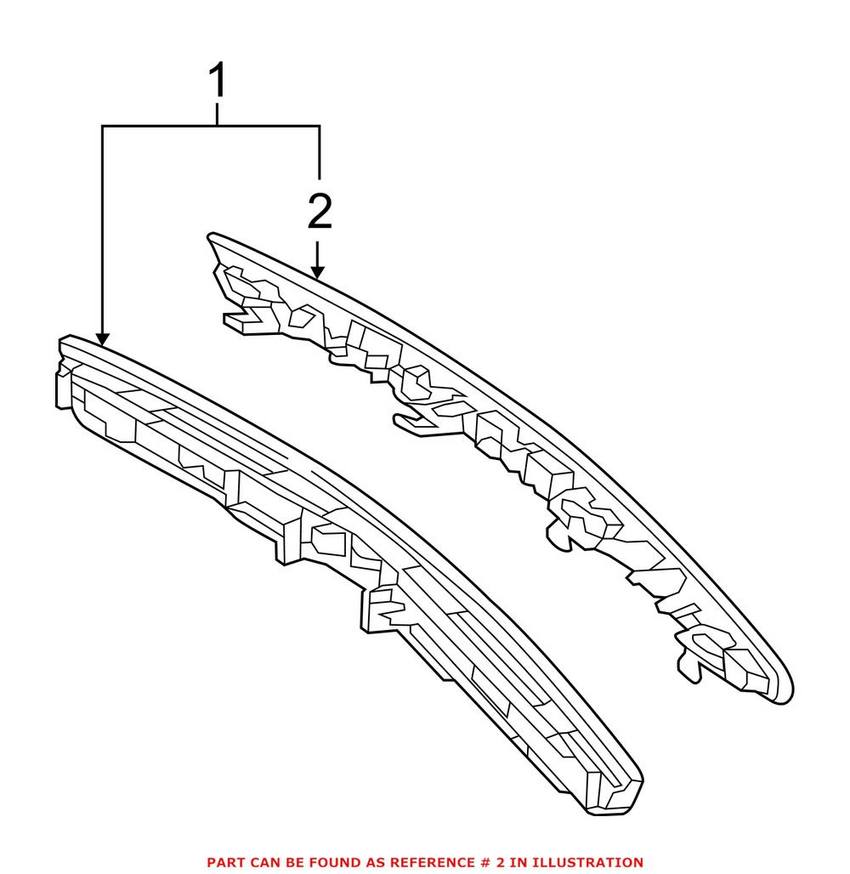 Mercedes Center High Mount Stop Light Lens - Rear 1728200066